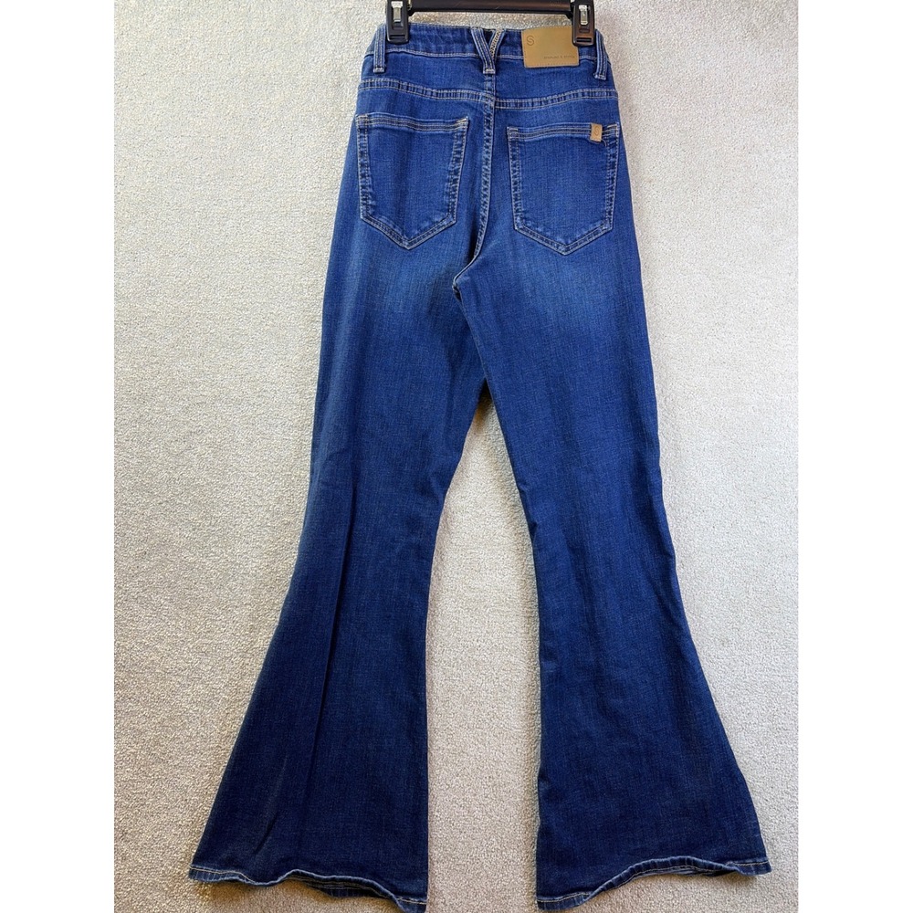 Sterling & Stitch Women Flare Jeans Size 25 (Fits 25x31) Blue Denim High Rise - Picture 3 of 8
